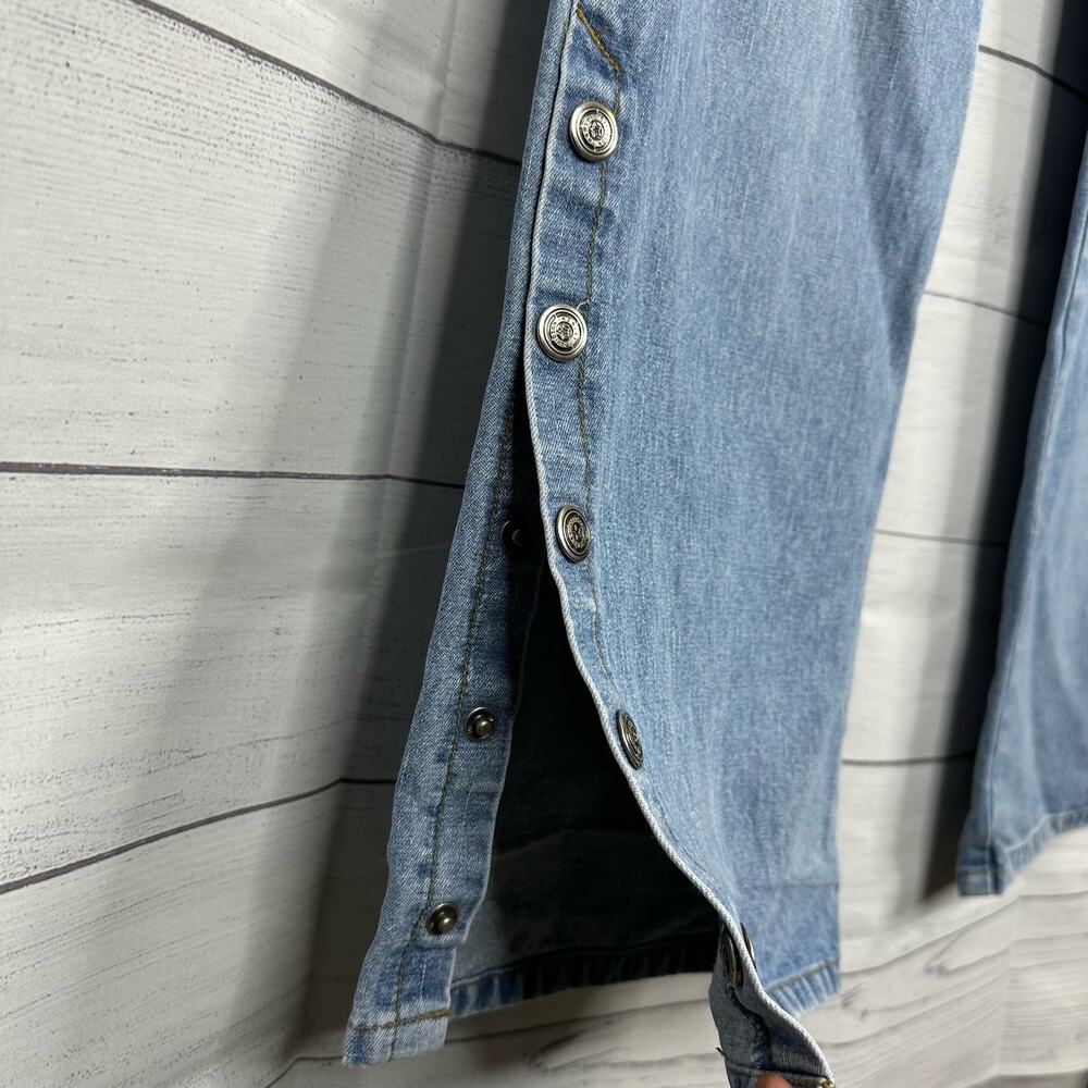 Harley Davidson Womens size 16/33 Side Snap Bootcut Wide Leg Riding Denim Jeans - Picture 7 of 14